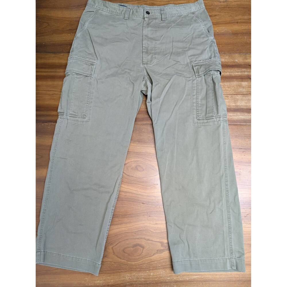 Vintage Polo Ralph Lauren Military Cargo Pants Size 40x30 Green Chino 67 Y2K